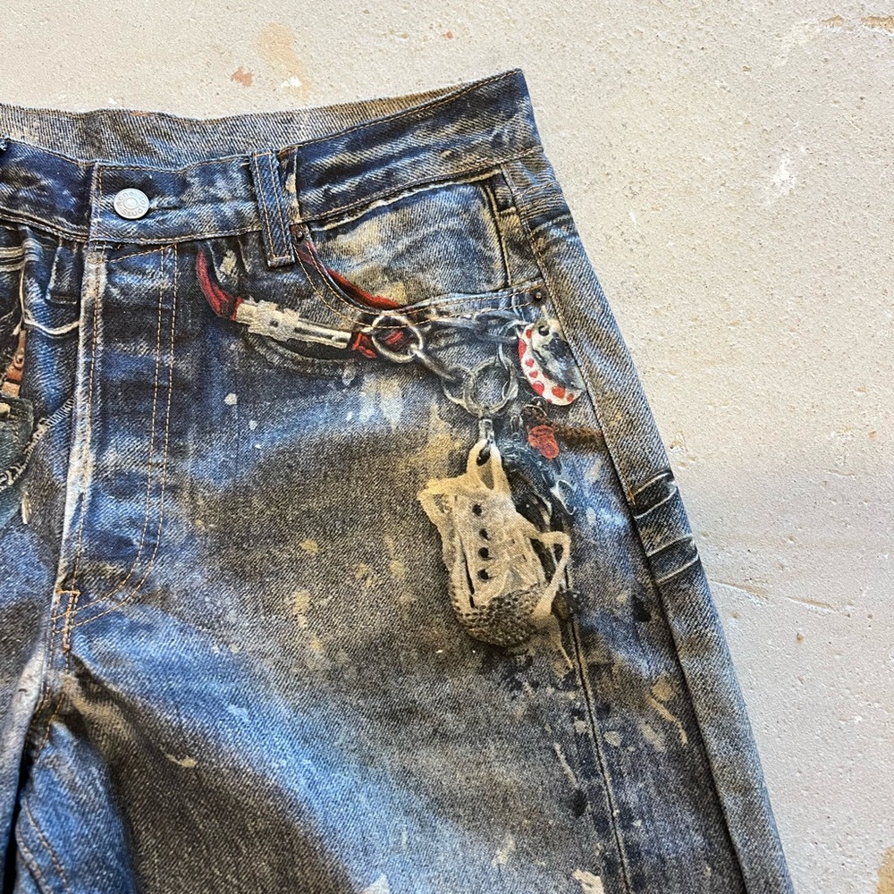 Acne Studios 3D Print Jeans - Picture 3 of 14
